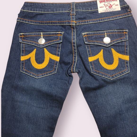 NWT True Religion Joey Super T Jeans 28 Low Rise Revival Tapered Y2K Retro Glam - Picture 6 of 16